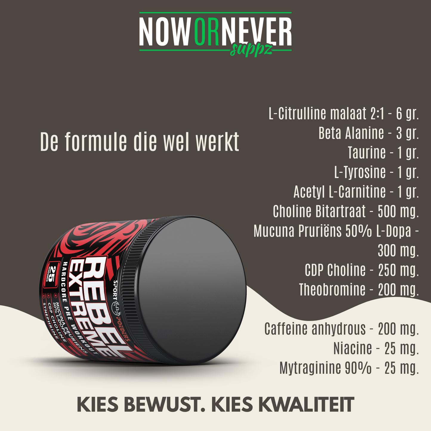 rebel extreme pre workout ingrediënten