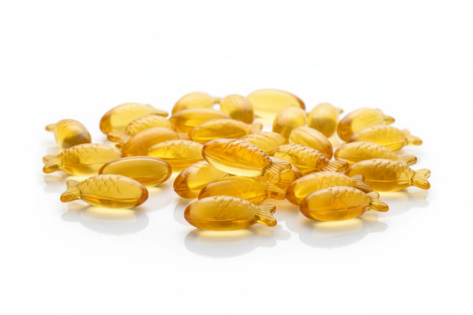 omega 3 visolie softgel capsules in vorm van vis