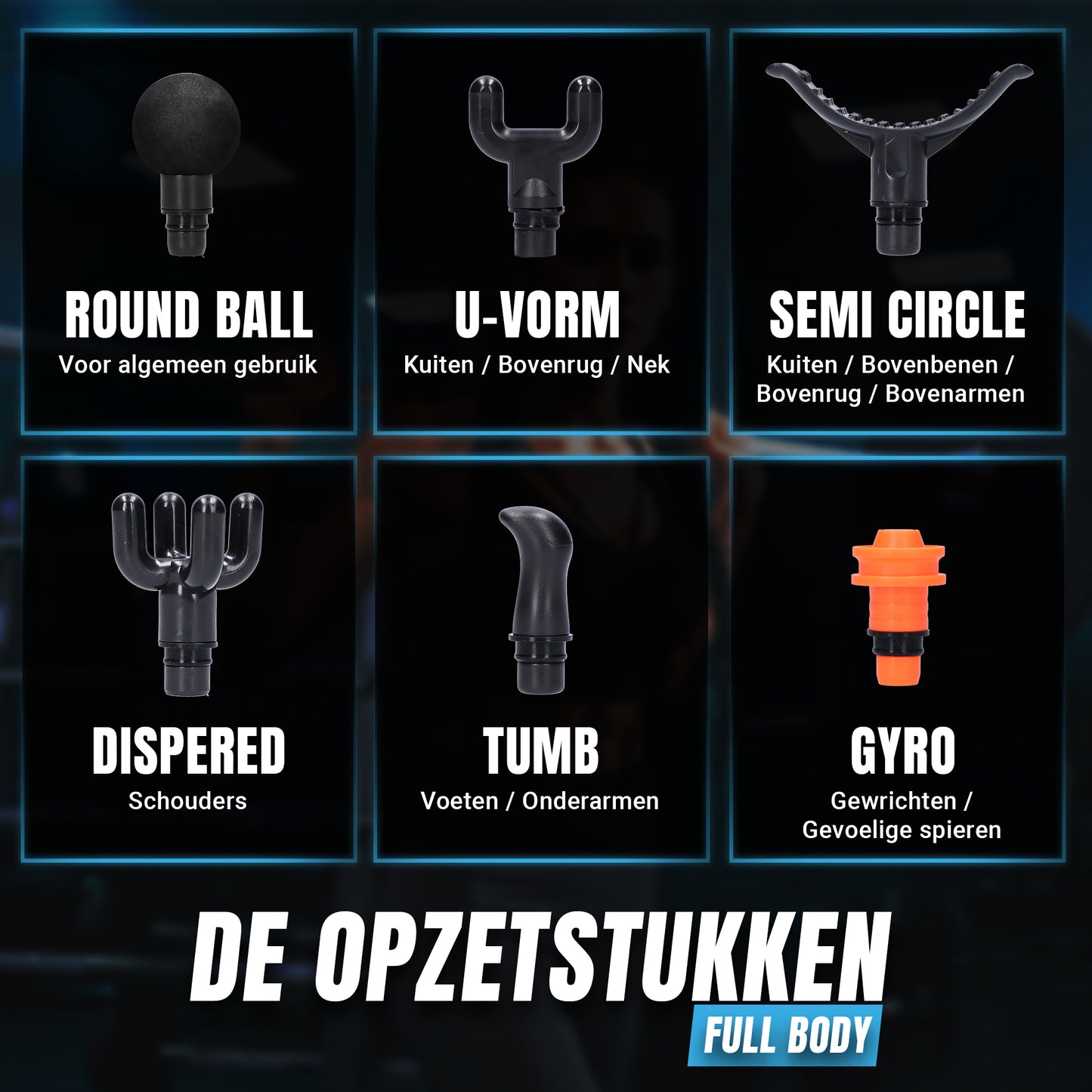 massage gun opzetstukken