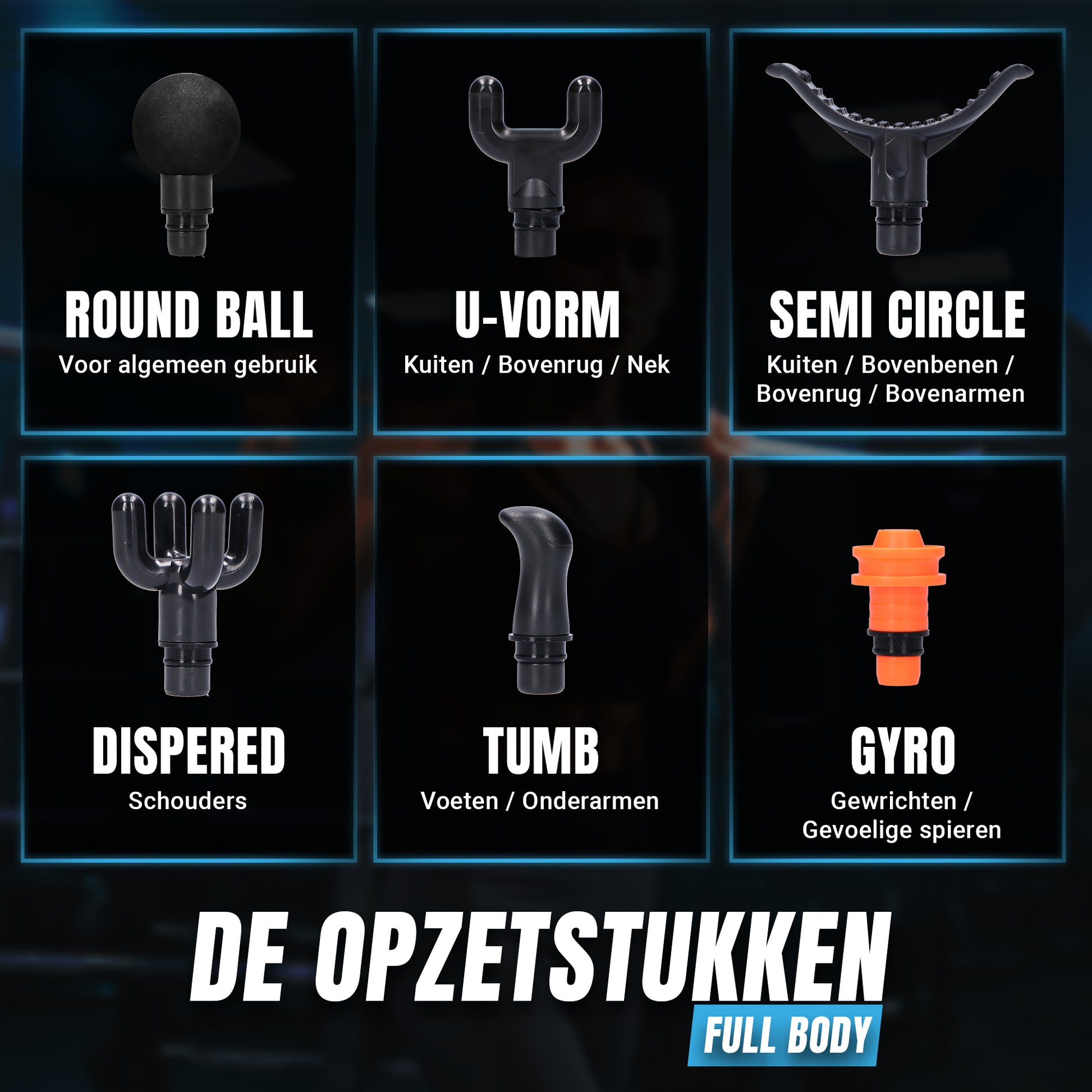 massage gun opzetstukken