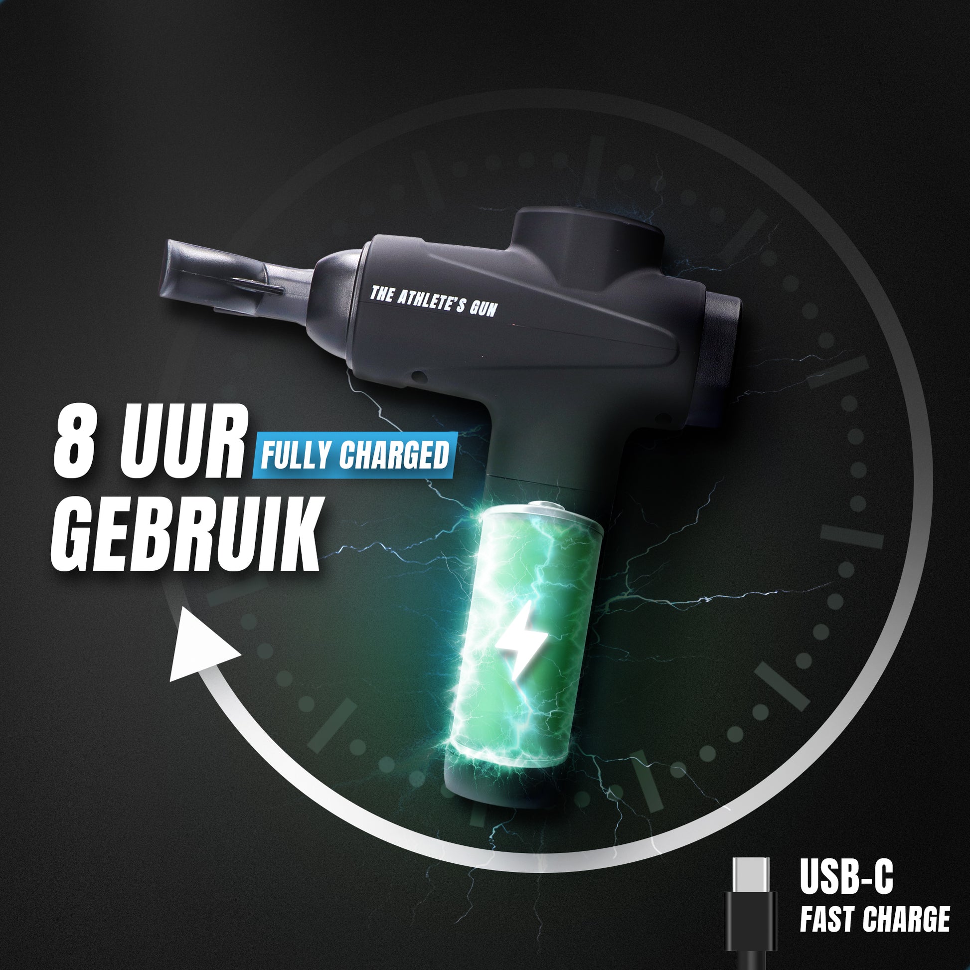 massage gun batterij