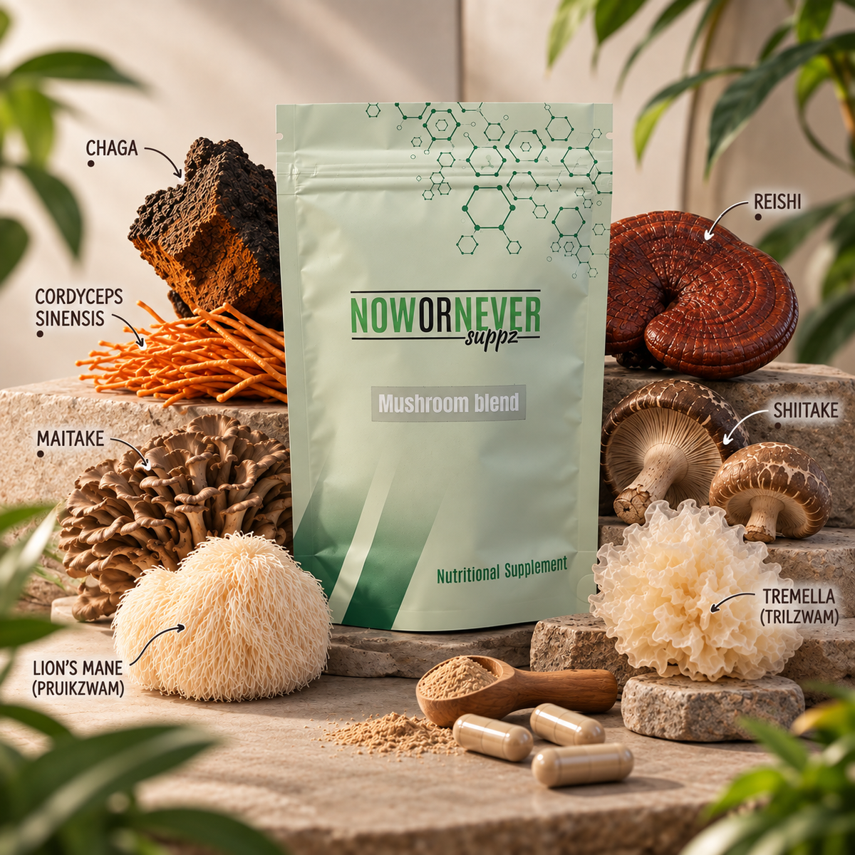 paddenstoel supplement koffie