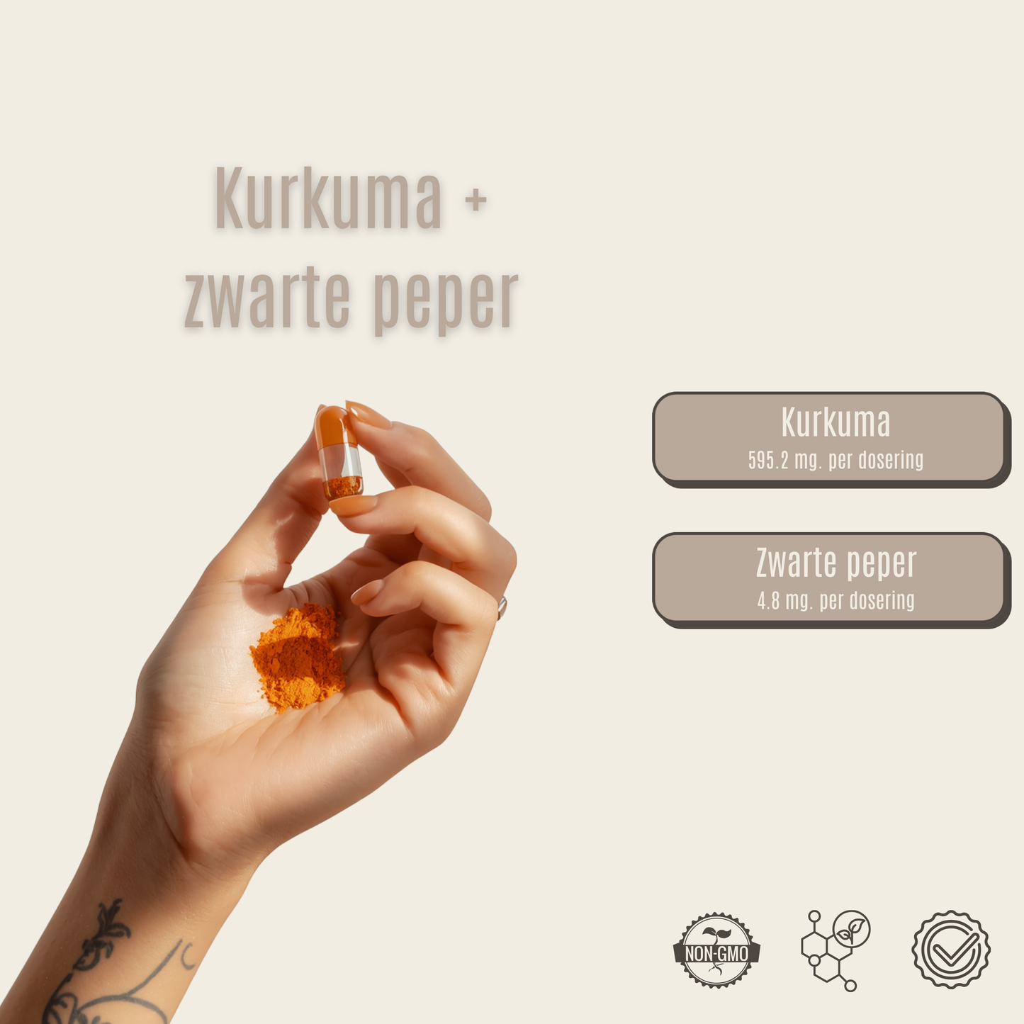 Kurkuma zwarte peper capsules