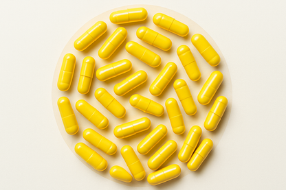 Zojuist heb je een ronde afbeelding gemaakt met witte capsules. Kan je dit ook maken met gele capsules